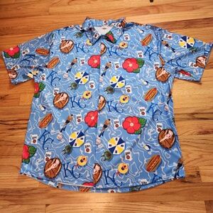 KC Lite & Royals Short Sleeve Button Down Shirt XL